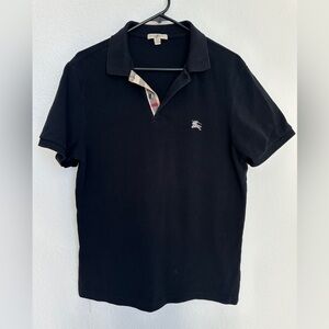 Men's Burberry Polo black shirt - Nova Check - Size small